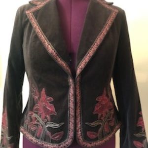 Women's Nygard Brown Velveteen Jacket Petite 12